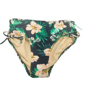 Kona Sol Women's Size 14W Medium Coverage High Waist Bikini Swim Bottom Blue New